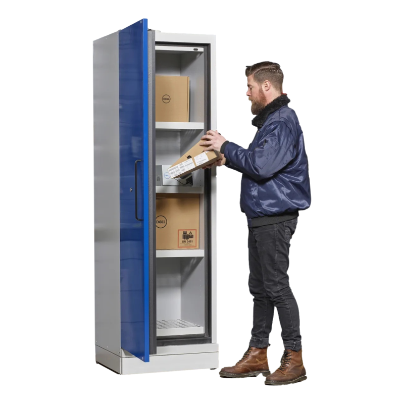 EN Lithium Battery Safety Cabinets 1 Door 60x60x207cm - 90minutes